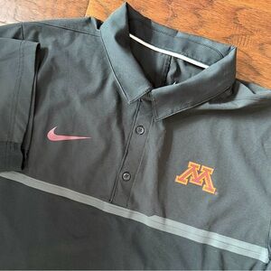 Minnesota Golden Gophers Nike Dri-Fit Polo Men's Coaches Polo Black Large